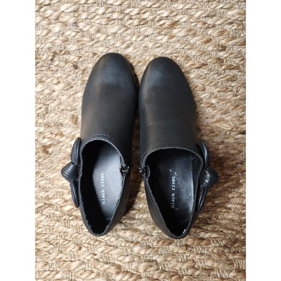 Black Rivet Fashion Bow Tie Ankle Boots Women's Size 8.5 W Molly Bootie Black - Picture 9 of 11